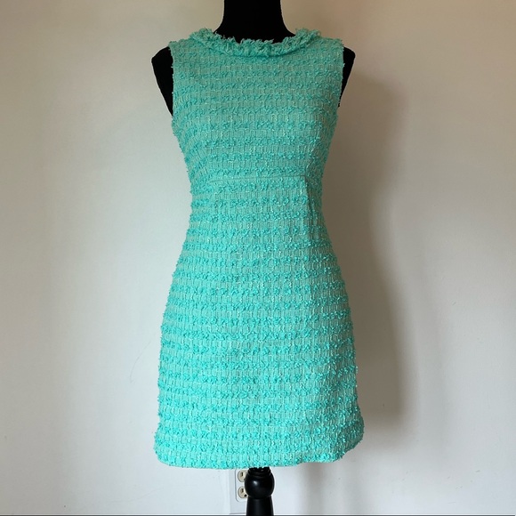 kate spade Dresses Kate Spade Blue Tweed Dress Poshmark